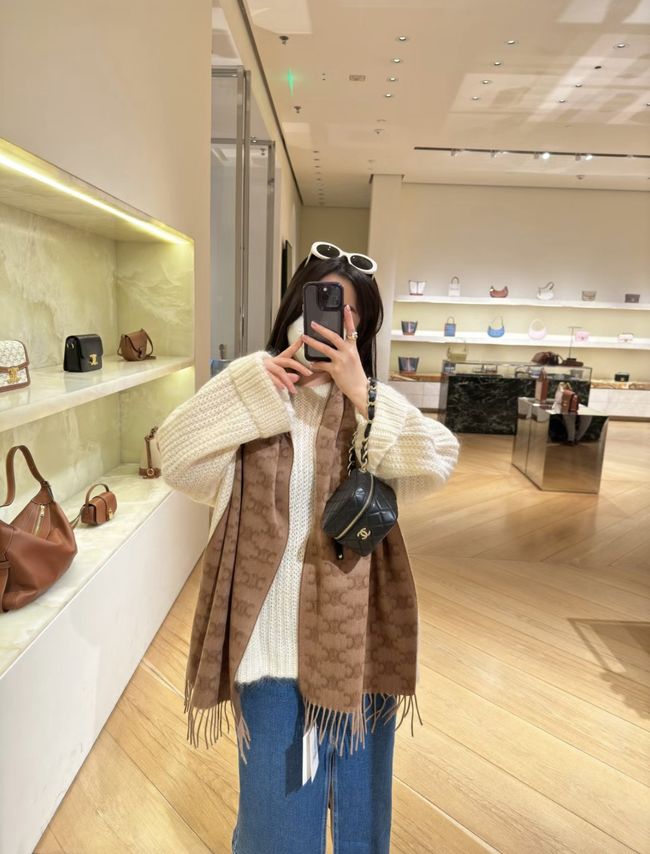 Celine Shawl Wool Silk and Cotton 873733-2 Celine Shawl Wool Silk and Cotton 873733-2