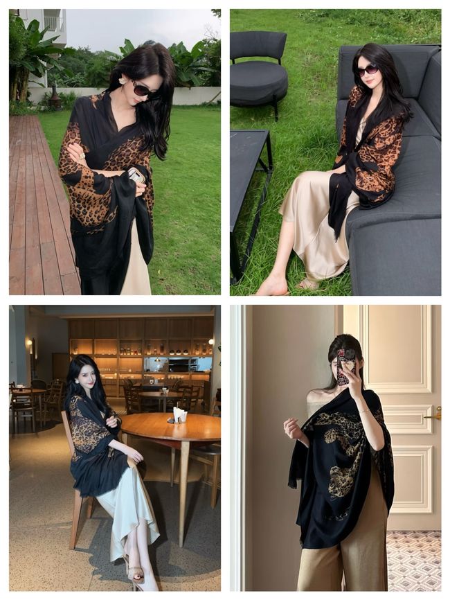 YSL Shawl Wool Silk and Cotton 873734-2 YSL Shawl Wool Silk and Cotton 873734-2