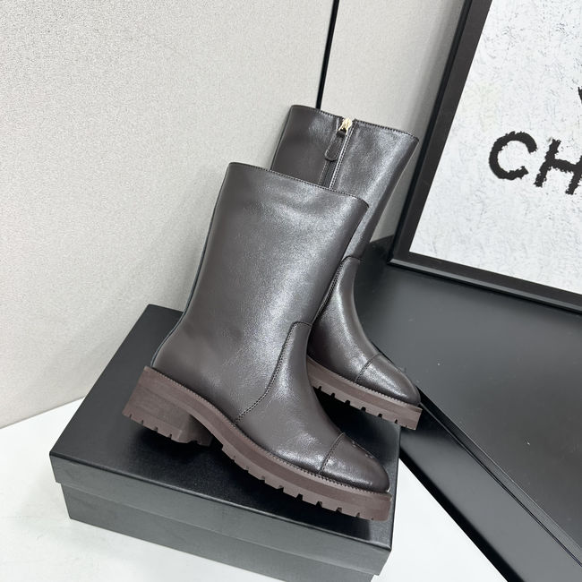 Chanel Mid-Calf Boots Shiny Calfskin 65289-2