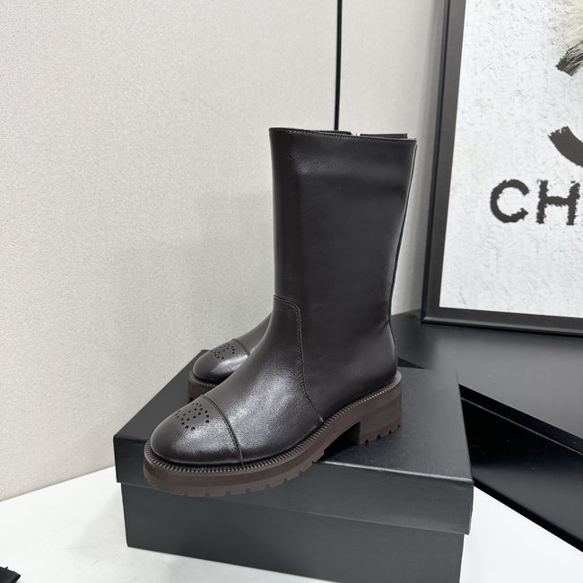 Chanel Mid-Calf Boots Shiny Calfskin 65289-2