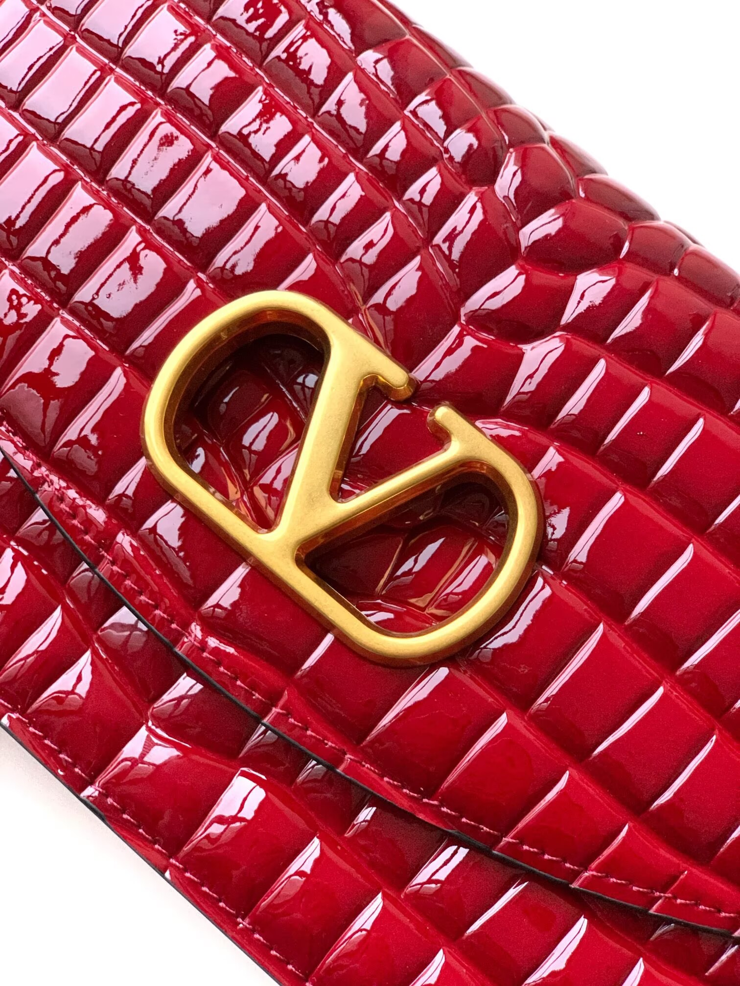 VALENTINO GARAVANI VAIN Original Leather Crocodile Embossed V50230 Burgundy VALENTINO GARAVANI VAIN Original Leather Crocodile Embossed V50230 Burgundy