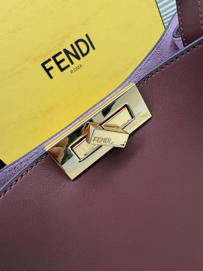 FENDI Way Large leather bag 8BN369 burgundy FENDI Way Large leather bag 8BN369 burgundy