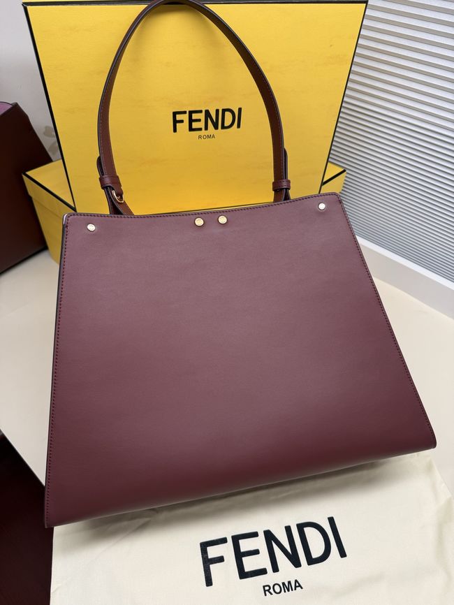 FENDI Way Large leather bag 8BN369 burgundy FENDI Way Large leather bag 8BN369 burgundy