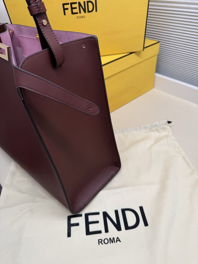 FENDI Way Large leather bag 8BN369 burgundy FENDI Way Large leather bag 8BN369 burgundy