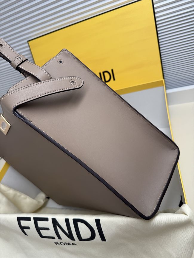 FENDI Way medium leather bag 8BN368 gray FENDI Way medium leather bag 8BN368 gray