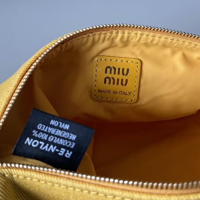 MIUMIU Tote Shoulder Handbag denim 5NE851 yellow MIUMIU Tote Shoulder Handbag denim 5NE851 yellow