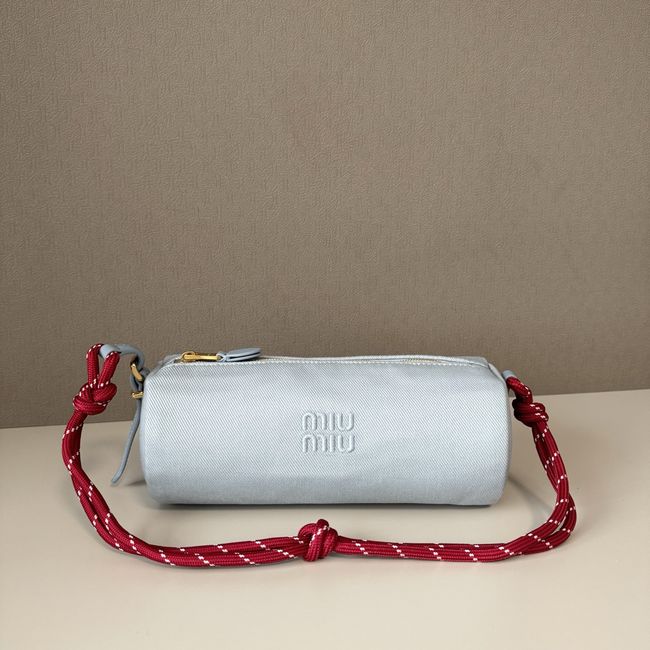 MIUMIU Tote Shoulder Handbag denim 5NE851 light blue MIUMIU Tote Shoulder Handbag denim 5NE851 light blue