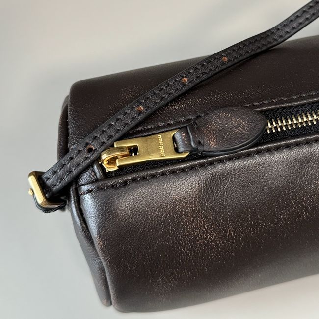 MIUMIU Tote Shoulder Handbag sheepskin 5NE851 Coffee MIUMIU Tote Shoulder Handbag sheepskin 5NE851 Coffee