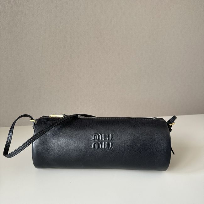 MIUMIU Tote Shoulder Handbag sheepskin 5NE851 black MIUMIU Tote Shoulder Handbag sheepskin 5NE851 black