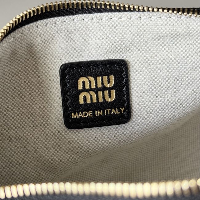 MIUMIU Tote Shoulder Handbag sheepskin 5NE851 black MIUMIU Tote Shoulder Handbag sheepskin 5NE851 black