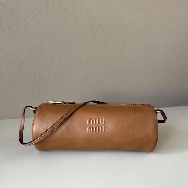 MIUMIU Tote Shoulder Handbag sheepskin 5NE851 camel MIUMIU Tote Shoulder Handbag sheepskin 5NE851 camel