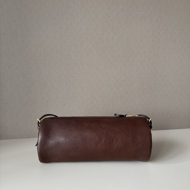 MIUMIU Tote Shoulder Handbag sheepskin 5NE851 dark brown MIUMIU Tote Shoulder Handbag sheepskin 5NE851 dark brown
