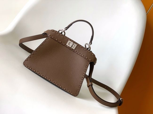 FENDI Peekaboo ISeeU Petite bag 8BN335A dark brown FENDI Peekaboo ISeeU Petite bag 8BN335A dark brown