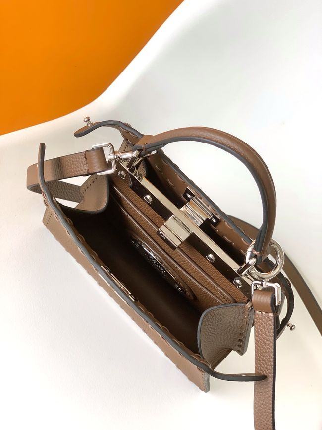 FENDI Peekaboo ISeeU Petite bag 8BN335A dark brown FENDI Peekaboo ISeeU Petite bag 8BN335A dark brown