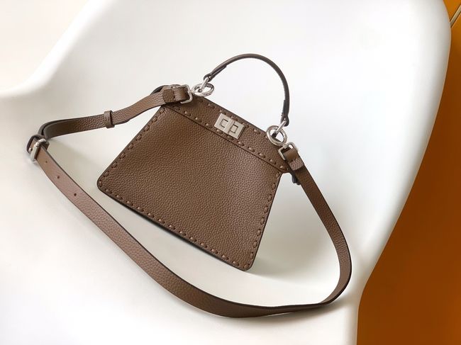 FENDI Peekaboo ISeeU Petite bag 8BN335A dark brown FENDI Peekaboo ISeeU Petite bag 8BN335A dark brown