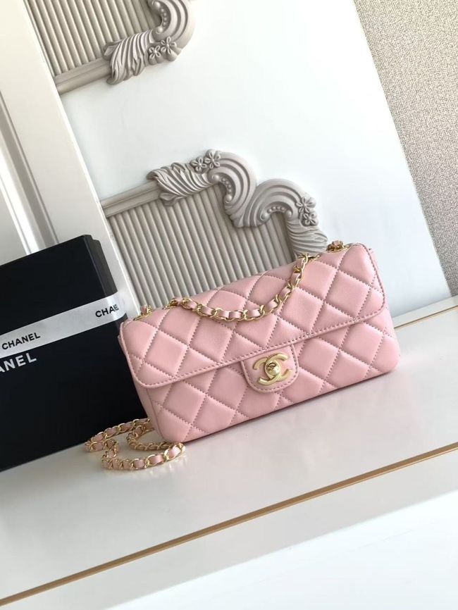 Chanel Small Flap Bag Lambskin AS6430 pink Chanel Small Flap Bag Lambskin AS6430 pink