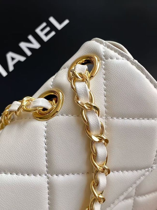 Chanel Small Flap Bag Lambskin AS6430 white Chanel Small Flap Bag Lambskin AS6430 white