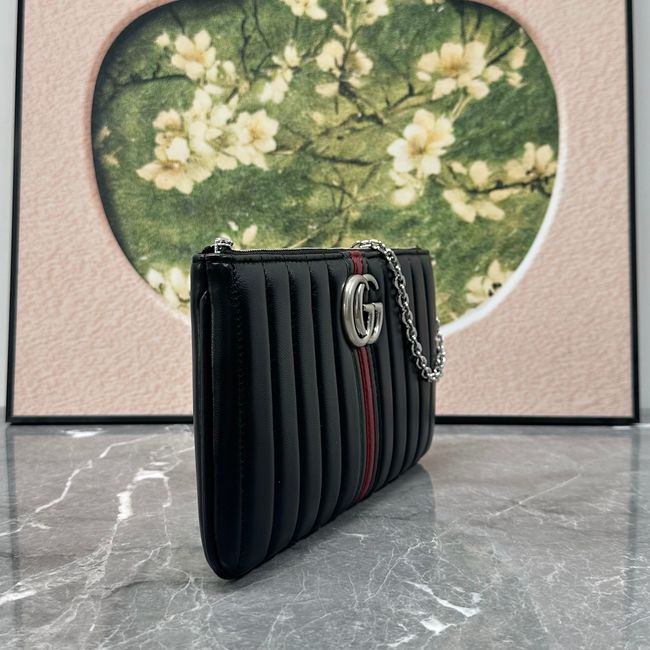 Gucci GG Marmont pouch with strap A006X2 black