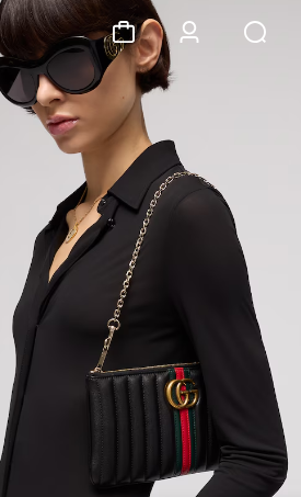 Gucci GG Marmont pouch with strap A006X2 black Gucci GG Marmont pouch with strap A006X2 black