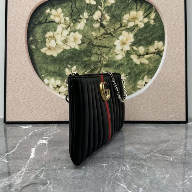 Gucci GG Marmont pouch with strap A006X2 black Gucci GG Marmont pouch with strap A006X2 black