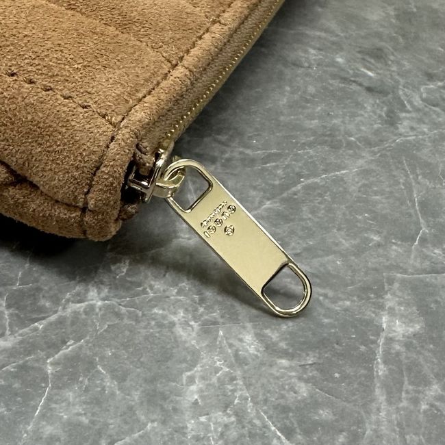 Gucci GG Marmont pouch with strap A006X2 brown suede Gucci GG Marmont pouch with strap A006X2 brown suede