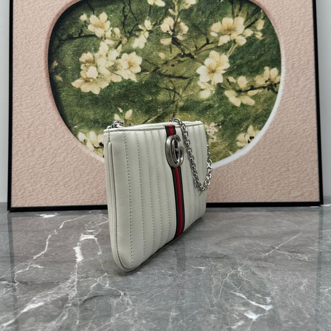Gucci GG Marmont pouch with strap A006X2 white Gucci GG Marmont pouch with strap A006X2 white