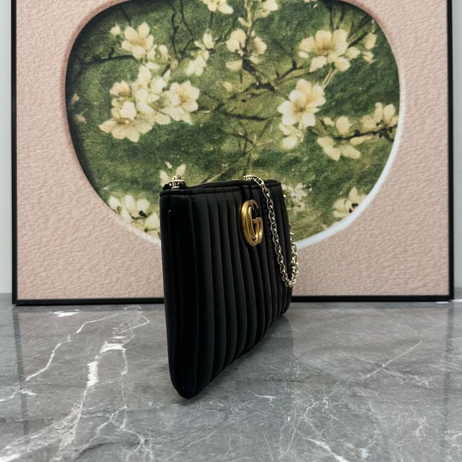 Gucci GG Marmont pouch with strap B006X2 black Gucci GG Marmont pouch with strap B006X2 black