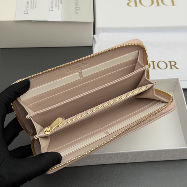 LADY DIOR LOTUS WALLET CANNAGE LAMBSKIN S0007 pink LADY DIOR LOTUS WALLET CANNAGE LAMBSKIN S0007 pink