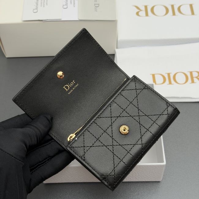 Lady Dior Dahlia Wallet S4602 black