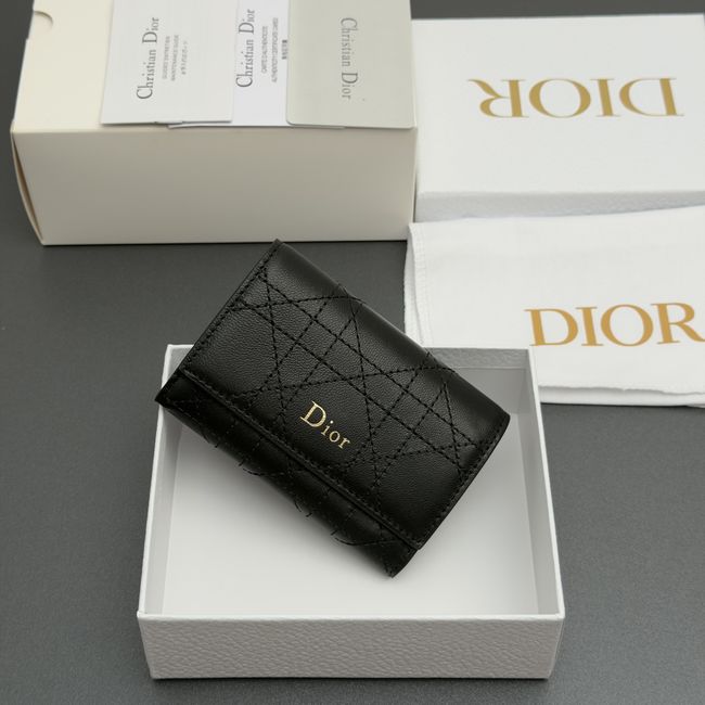 Lady Dior Dahlia Wallet S4602 black