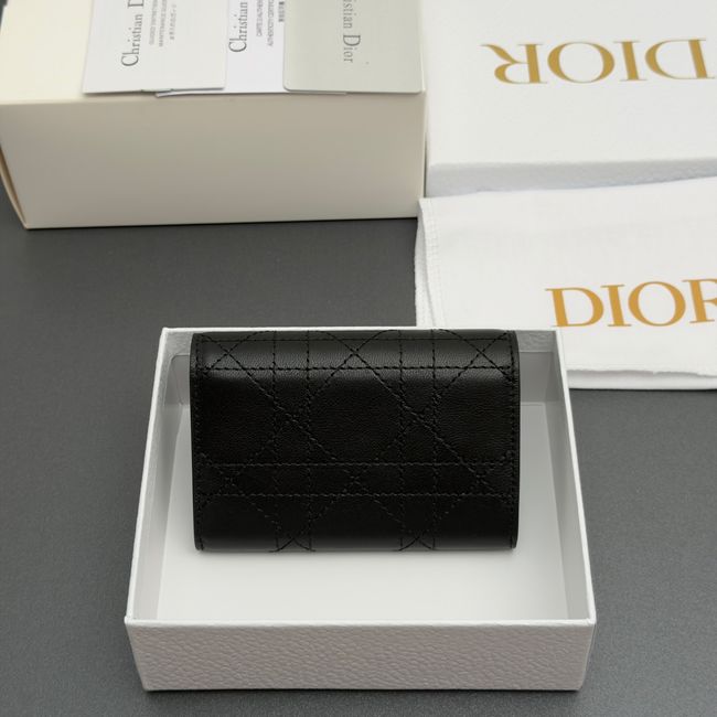 Lady Dior Dahlia Wallet S4602 black