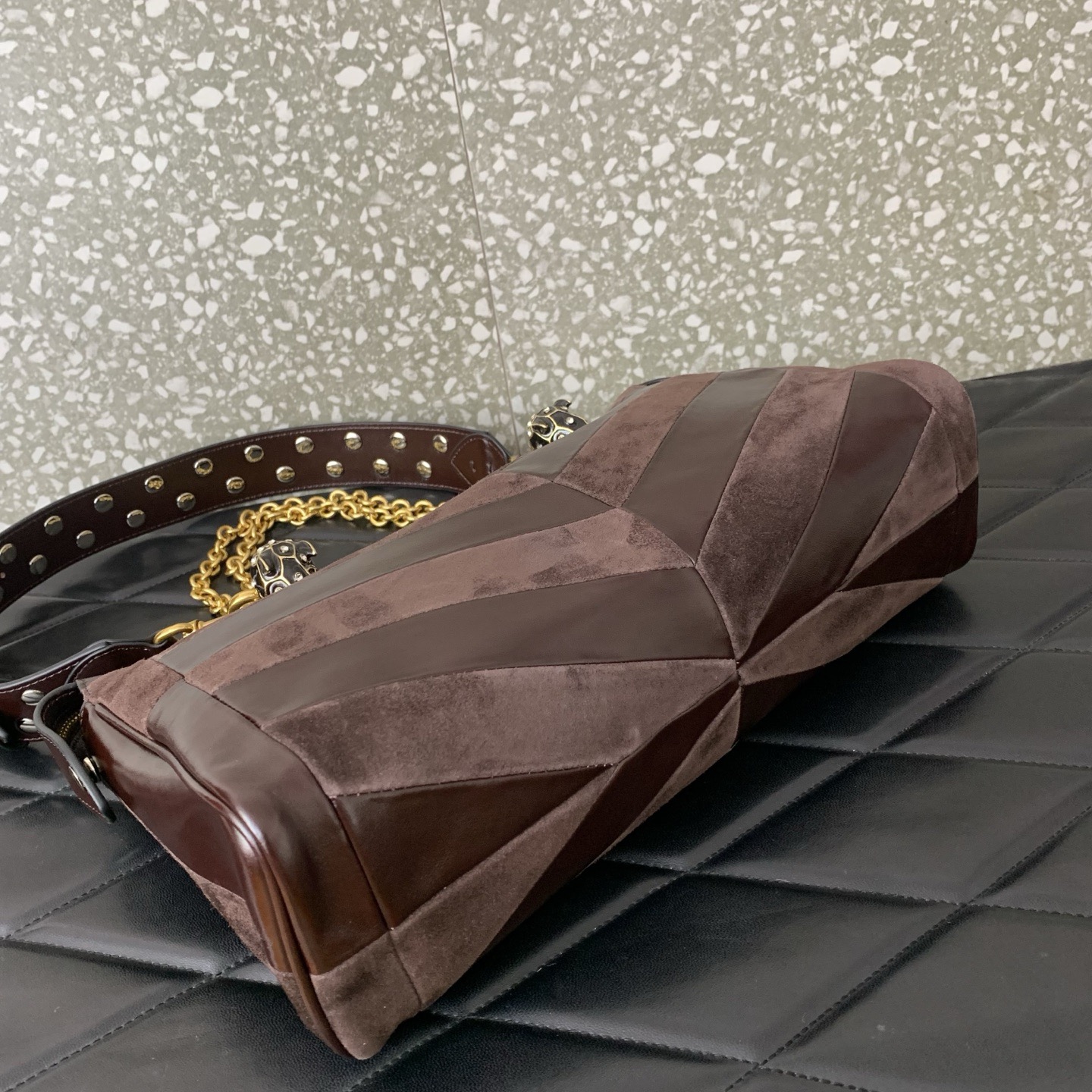 VALENTINO PANTHEA lambskin bag WB0S70 dark brown VALENTINO PANTHEA lambskin bag WB0S70 dark brown
