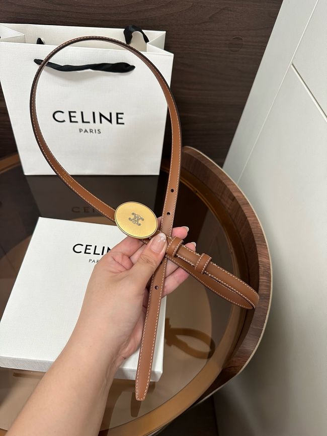 Celine Ellipse Belt 13 IN Taurillon Leather 10673 brown Celine Ellipse Belt 13 IN Taurillon Leather 10673 brown