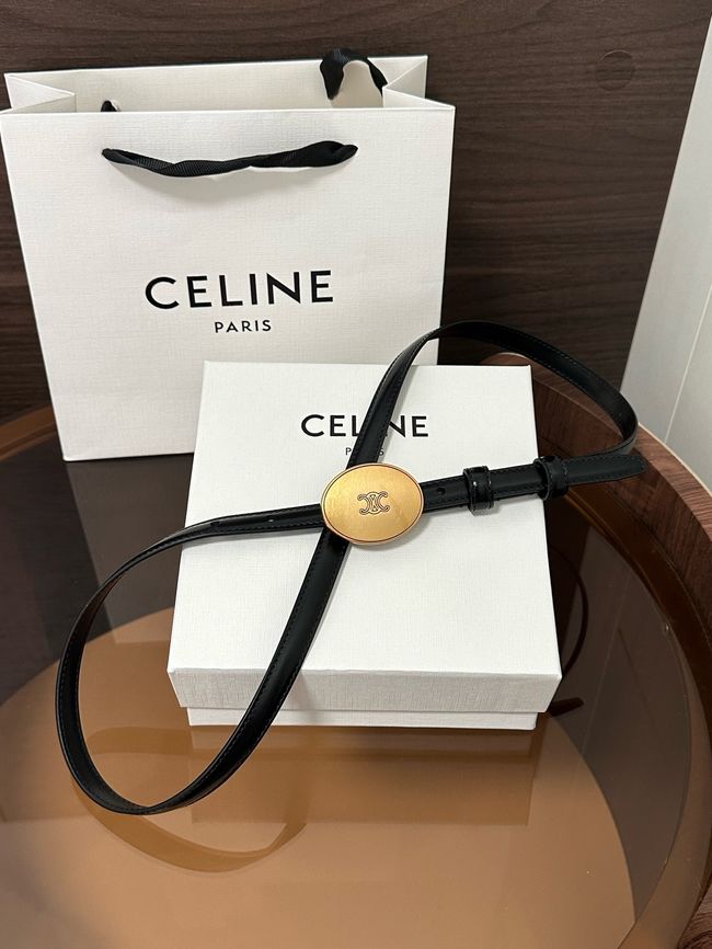 Celine Ellipse Belt 13 IN Taurillon Leather B10673 BLACK Celine Ellipse Belt 13 IN Taurillon Leather B10673 BLACK