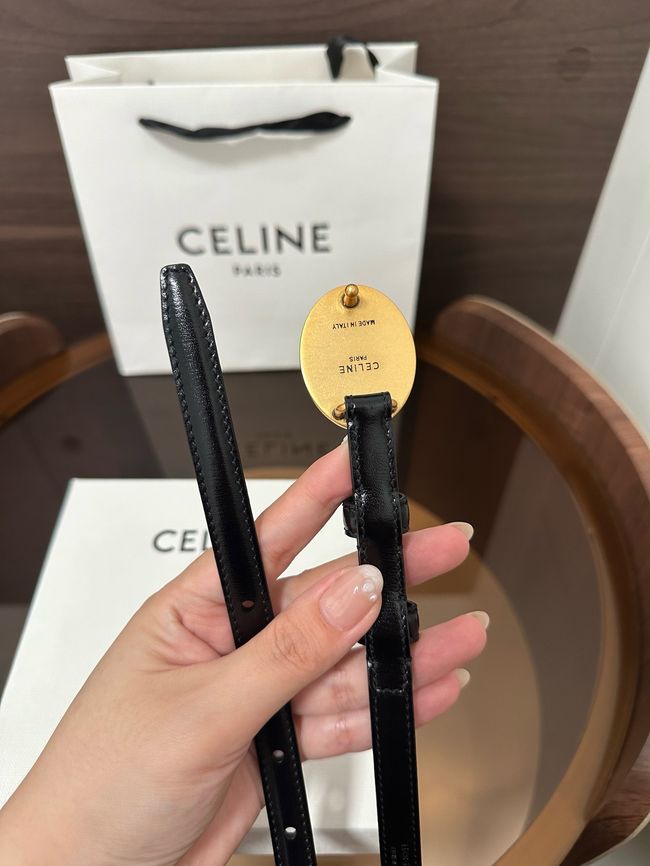 Celine Ellipse Belt 13 IN Taurillon Leather B10673 BLACK Celine Ellipse Belt 13 IN Taurillon Leather B10673 BLACK