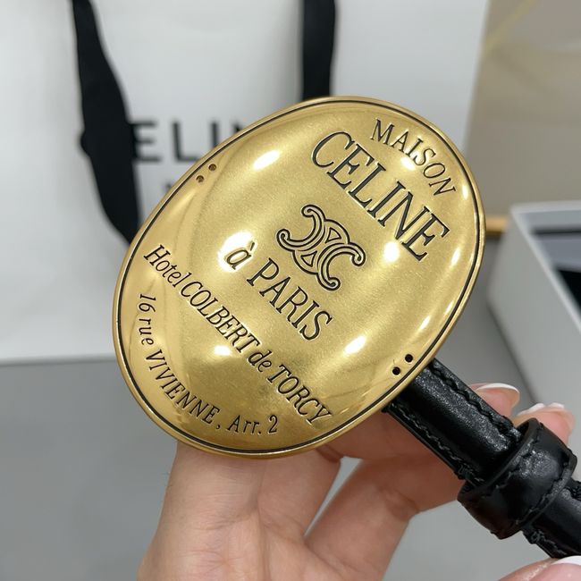 Celine LITTLE MAISON CELINE BELT IN TAURILLON LEATHER 18MM  HO5705