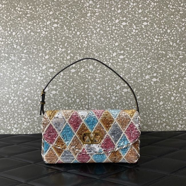 VALENTINO DEVAIN Small Embroidered Shoulder Bag WB0T31 VALENTINO DEVAIN Small Embroidered Shoulder Bag WB0T31