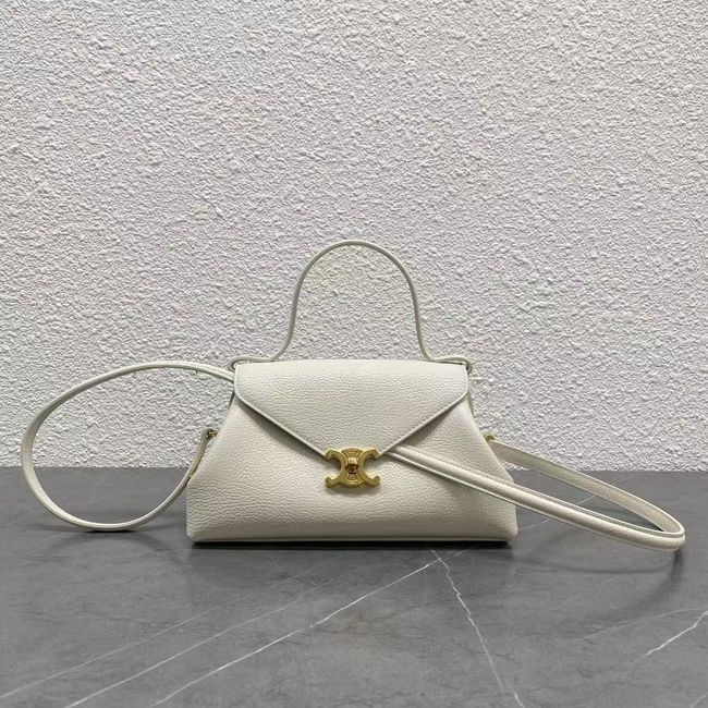 CELINE FLAIR IN GRAINED CALFSKIN L10BF5 CREAMY WHITE CELINE FLAIR IN GRAINED CALFSKIN L10BF5 CREAMY WHITE