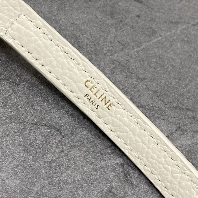 CELINE FLAIR IN GRAINED CALFSKIN L10BF5 CREAMY WHITE CELINE FLAIR IN GRAINED CALFSKIN L10BF5 CREAMY WHITE