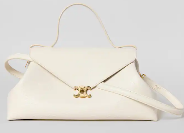 CELINE FLAIR IN GRAINED CALFSKIN L10BF5 CREAMY WHITE CELINE FLAIR IN GRAINED CALFSKIN L10BF5 CREAMY WHITE