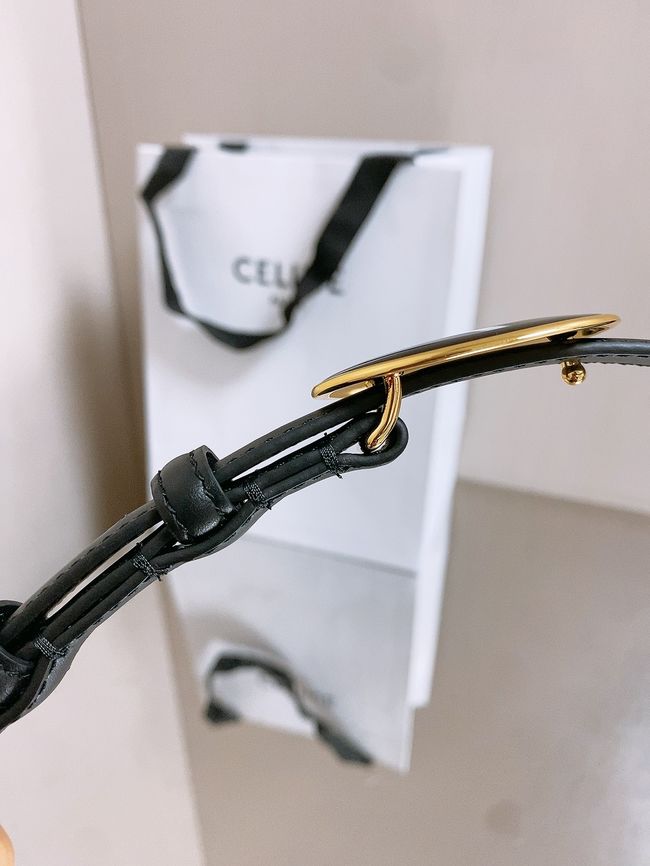 Celine ELLIPSE Belt 13 IN TAURILLON LEATHER WITH ENAMELLED BUCKLE P5706 black Celine ELLIPSE Belt 13 IN TAURILLON LEATHER WITH ENAMELLED BUCKLE P5706 black