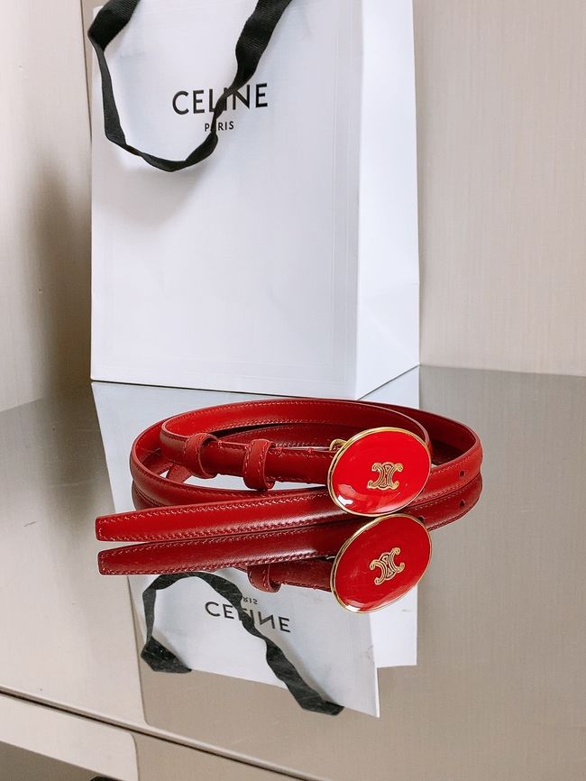 Celine ELLIPSE Belt 13 IN TAURILLON LEATHER WITH ENAMELLED BUCKLE P5706 red Celine ELLIPSE Belt 13 IN TAURILLON LEATHER WITH ENAMELLED BUCKLE P5706 red