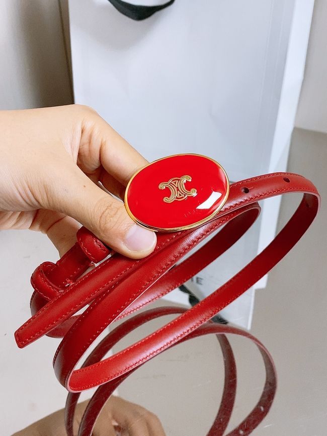 Celine ELLIPSE Belt 13 IN TAURILLON LEATHER WITH ENAMELLED BUCKLE P5706 red Celine ELLIPSE Belt 13 IN TAURILLON LEATHER WITH ENAMELLED BUCKLE P5706 red