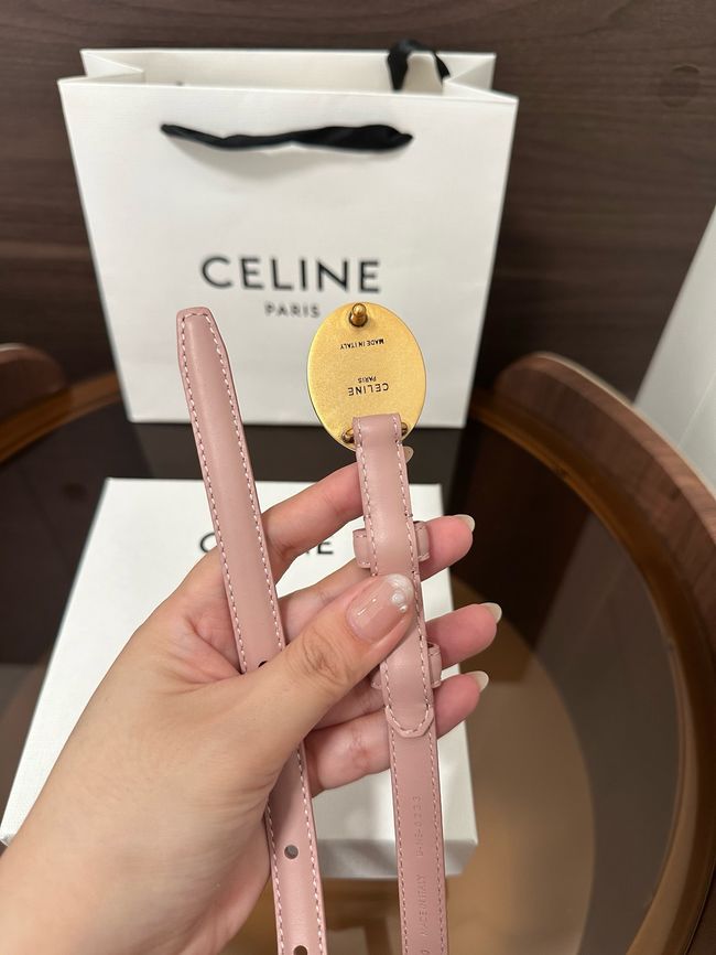 Celine Ellipse Belt 13 IN Taurillon Leather 10673 pink Celine Ellipse Belt 13 IN Taurillon Leather 10673 pink