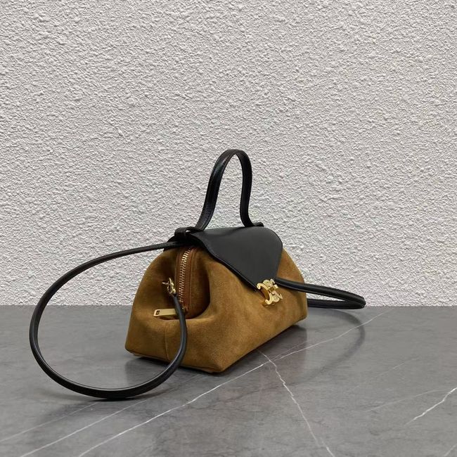 CELINE FLAIR IN GRAINED CALFSKIN L10BF5 Suede CREAMY & black CELINE FLAIR IN GRAINED CALFSKIN L10BF5 Suede CREAMY & black
