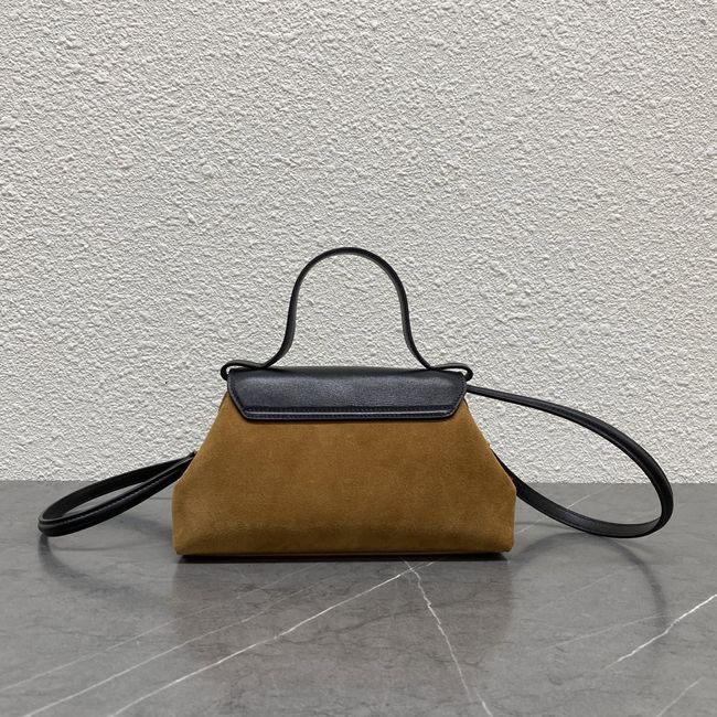 CELINE FLAIR IN GRAINED CALFSKIN L10BF5 Suede CREAMY & black CELINE FLAIR IN GRAINED CALFSKIN L10BF5 Suede CREAMY & black