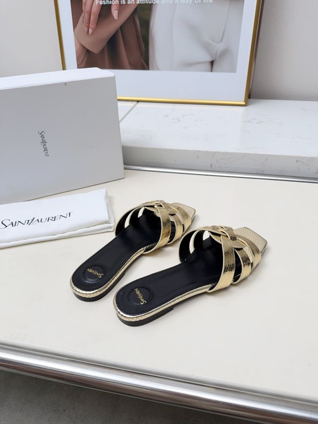 Saint Laurent tribute SANDALS in smooth leather 875936-12