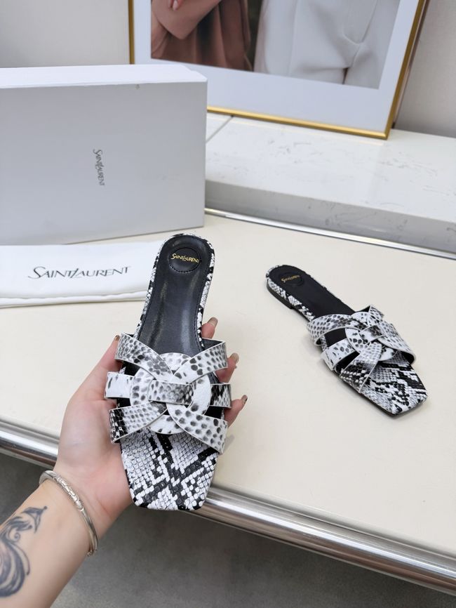 Saint Laurent tribute SANDALS in smooth leather 875936-13
