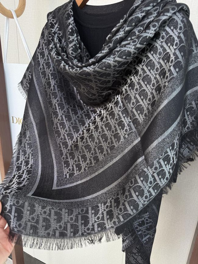 Dior Oblique Shawl Wool and Silk Jacquard I1058-12 Dior Oblique Shawl Wool and Silk Jacquard I1058-12
