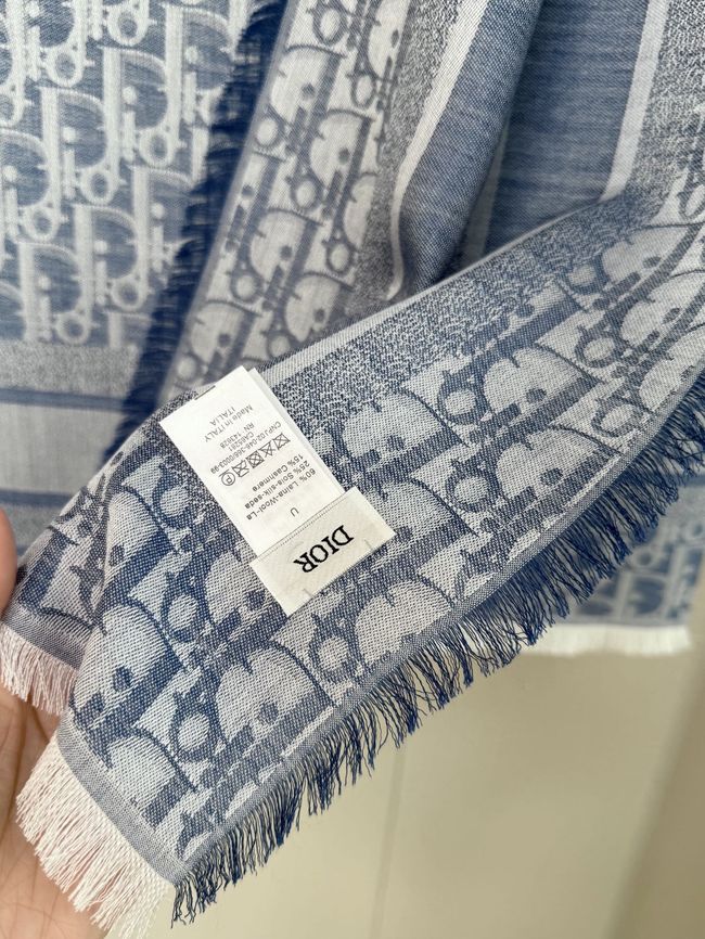 Dior Oblique Shawl Wool and Silk Jacquard I1058-8 Dior Oblique Shawl Wool and Silk Jacquard I1058-8